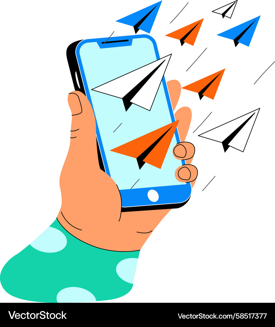 Text Message Delivery Notification Vector Image