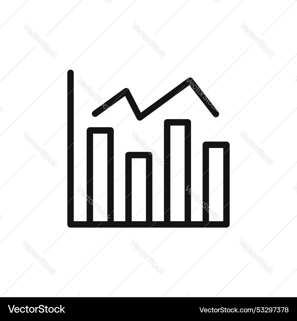 Chart histogram icon set finance graph diagram Chart histogram icon set finance graph diagram vector image