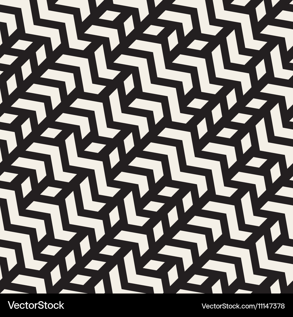 Diagonal Zigzag Geometric Pattern Vector Image