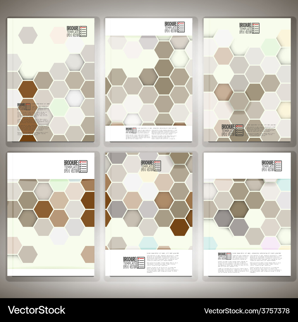 Geometric backgrounds abstract hexagonal patterns vector image