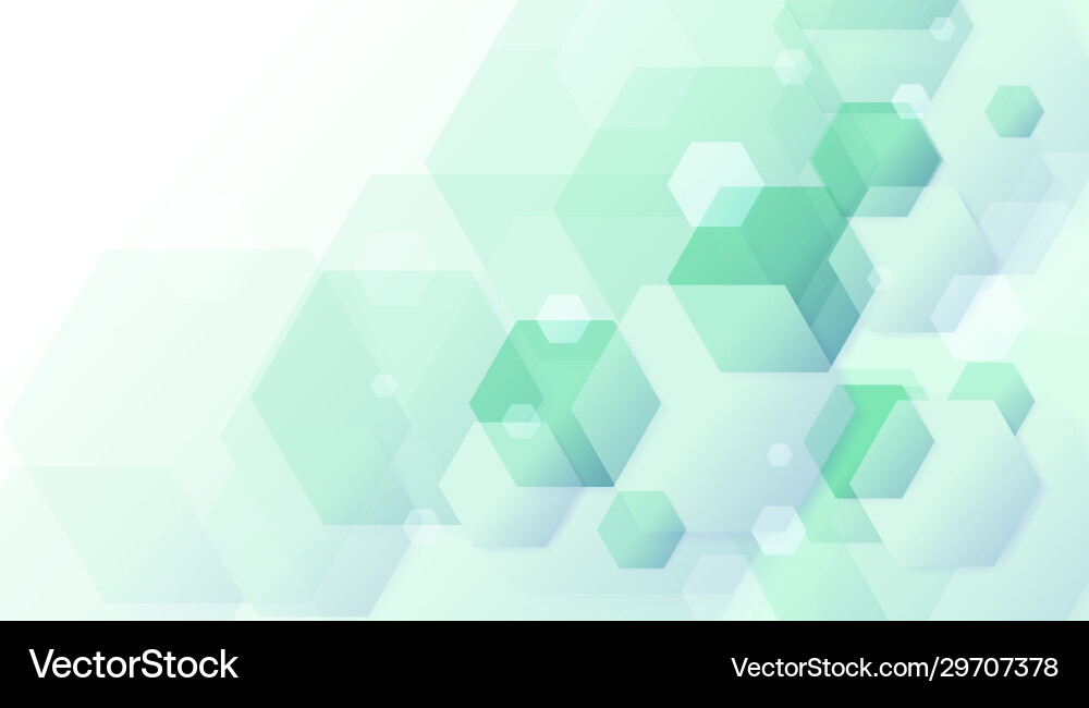Light Green Hexagonal Abstract Background Vector Image