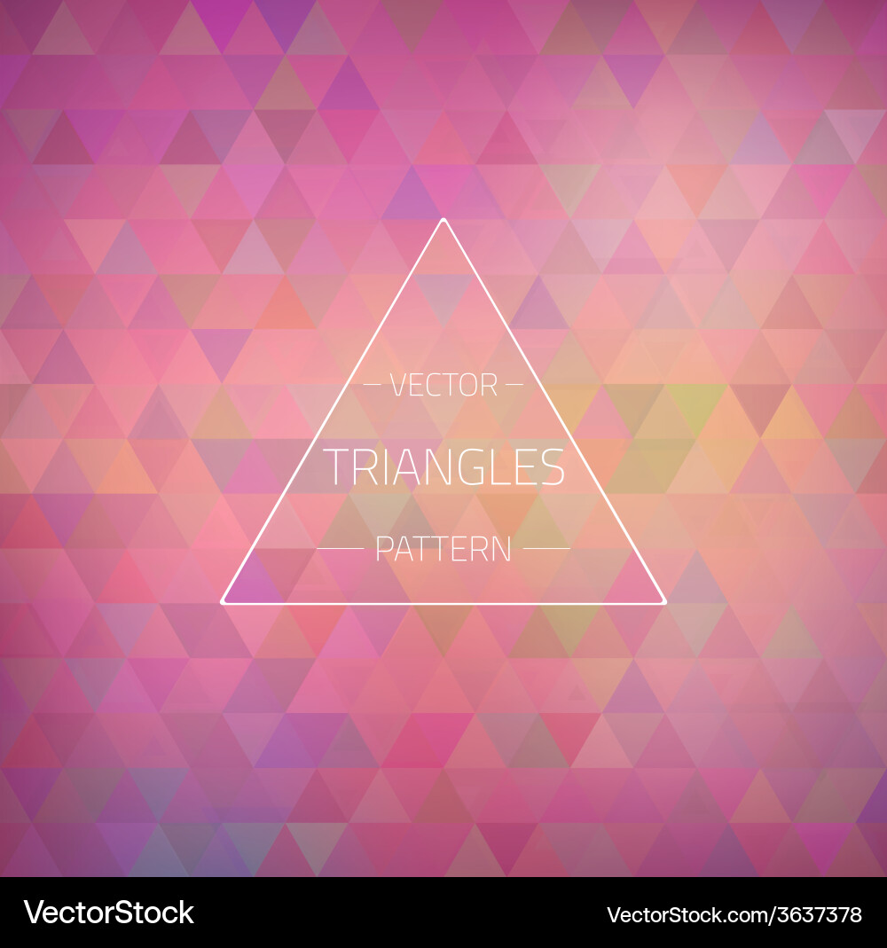 Retro Geometric Triangles Pattern vector image