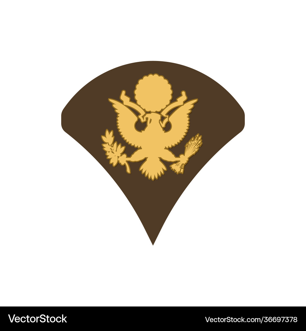 Specialist enlisted military rank stripe isolated Specialist enlisted military rank stripe isolated vector image
