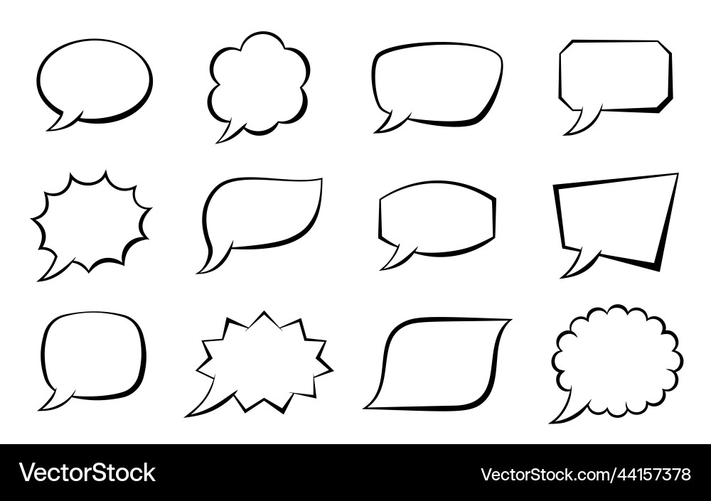 Speech bubble social media dialog textbox template Speech bubble social media dialog textbox template vector image
