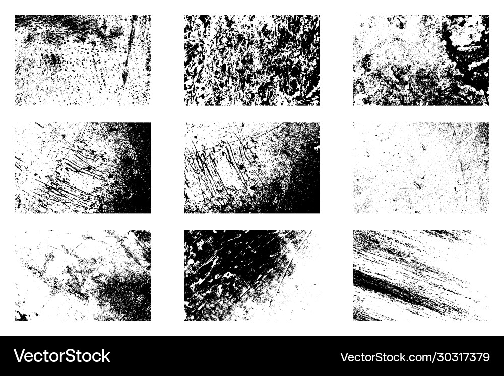 Grunge textures set Royalty Free Vector Image - VectorStock