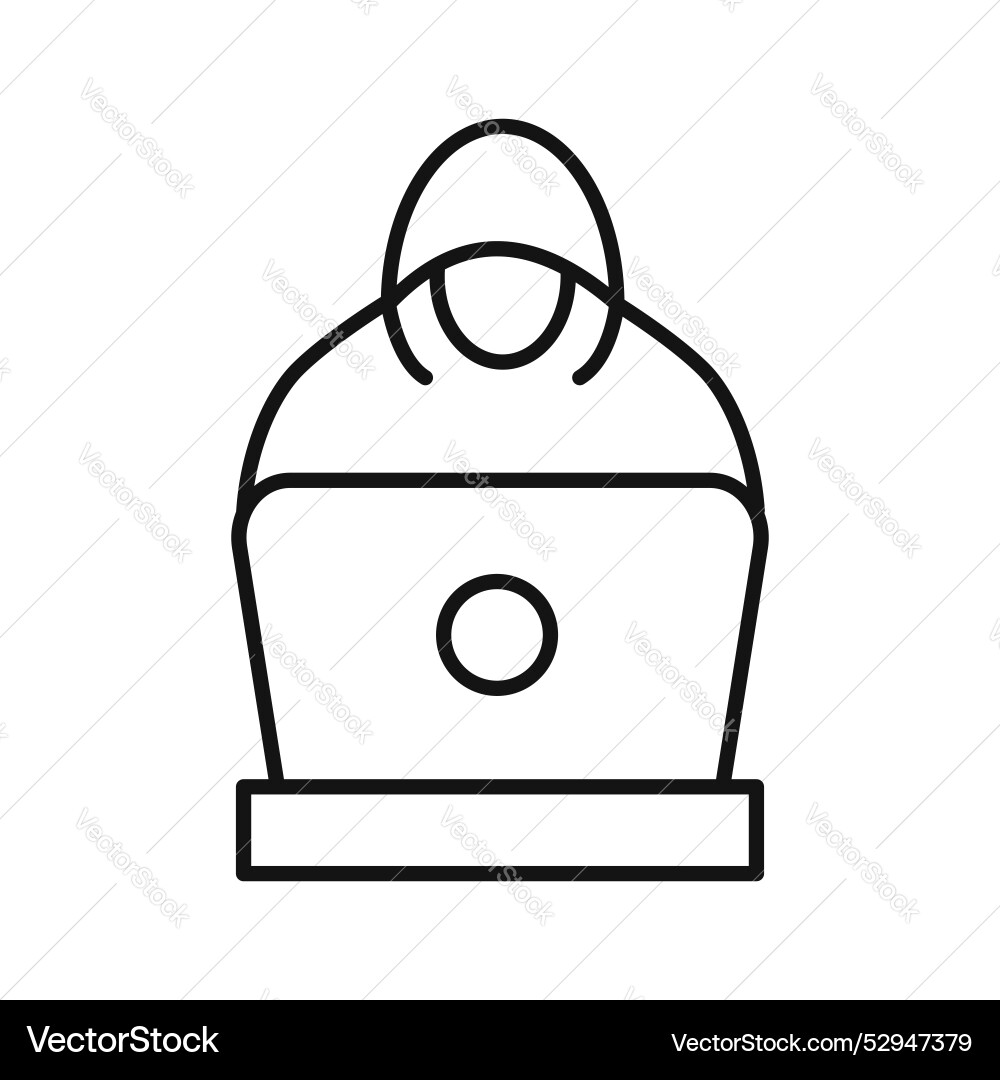 Hacker icon symbol on white background Hacker icon symbol on white background vector image