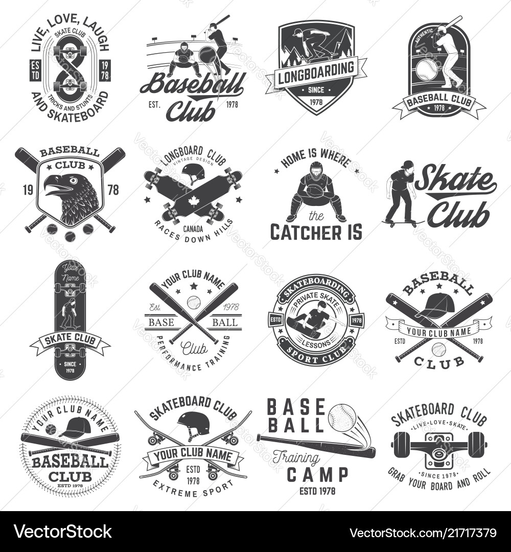 Sports Club Badge Set vector image