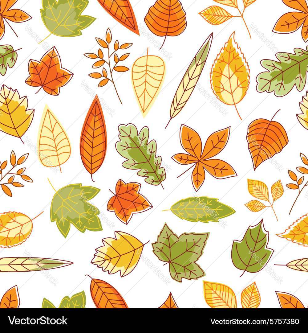 Autumn Leaf Pattern vector image