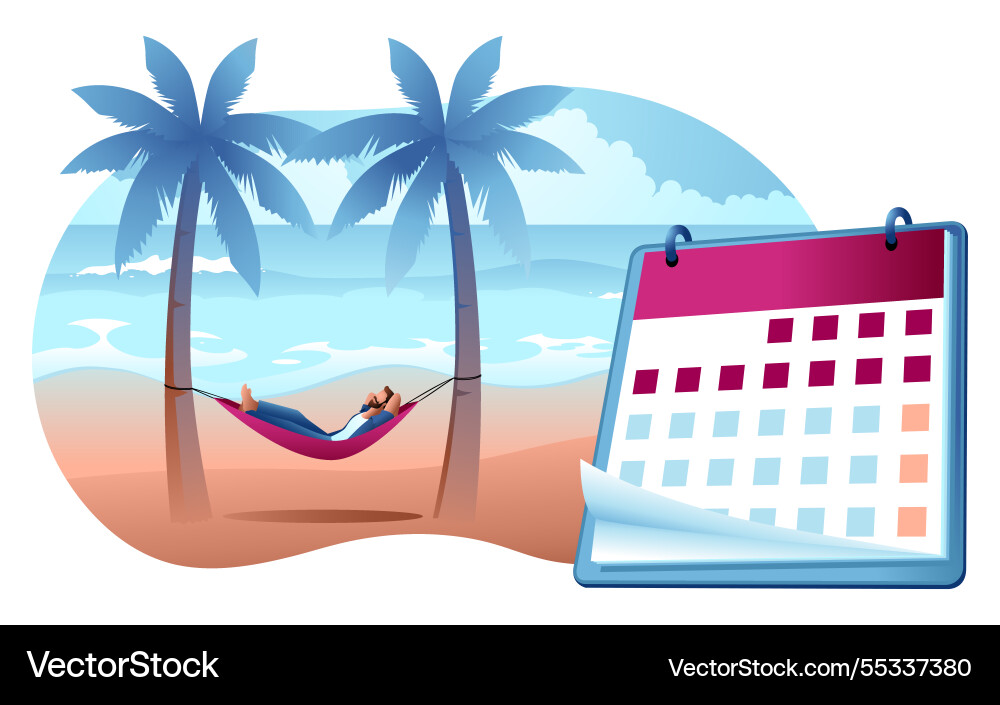Blauer Geschäftsmann Kalender Urlaub Blauer Geschäftsmann Kalender Urlaub vektorbild