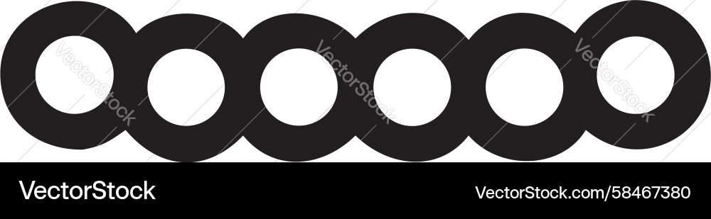 Connected Circles Border Pattern Vector Image
