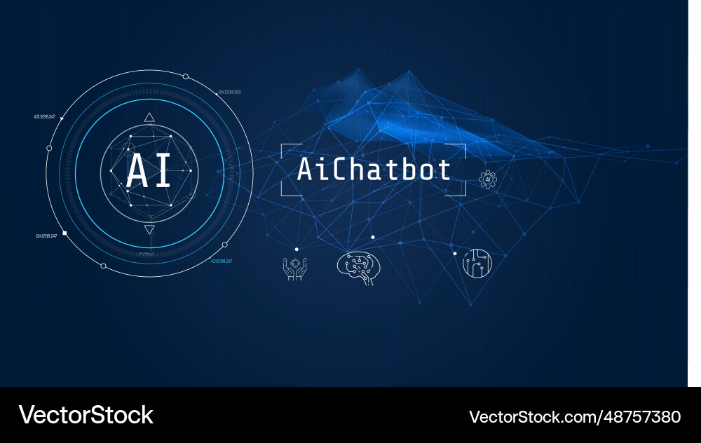 Digital artificial intelligence with hologram Digital artificial intelligence with hologram vector image