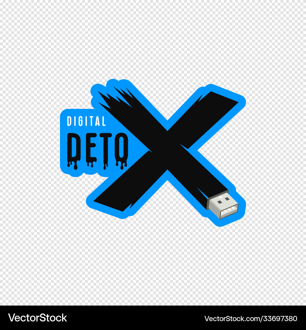 Digital detox sticker design Digital detox sticker design vector image