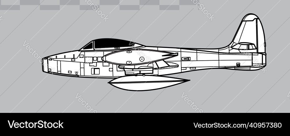 Republic f-84e thunderjet Republic f-84e thunderjet vector image