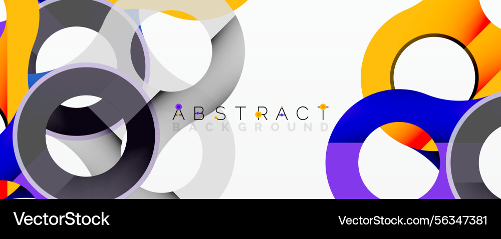 Dynamic composition featuring overlapping circles Dynamic composition featuring overlapping circles Vector Image