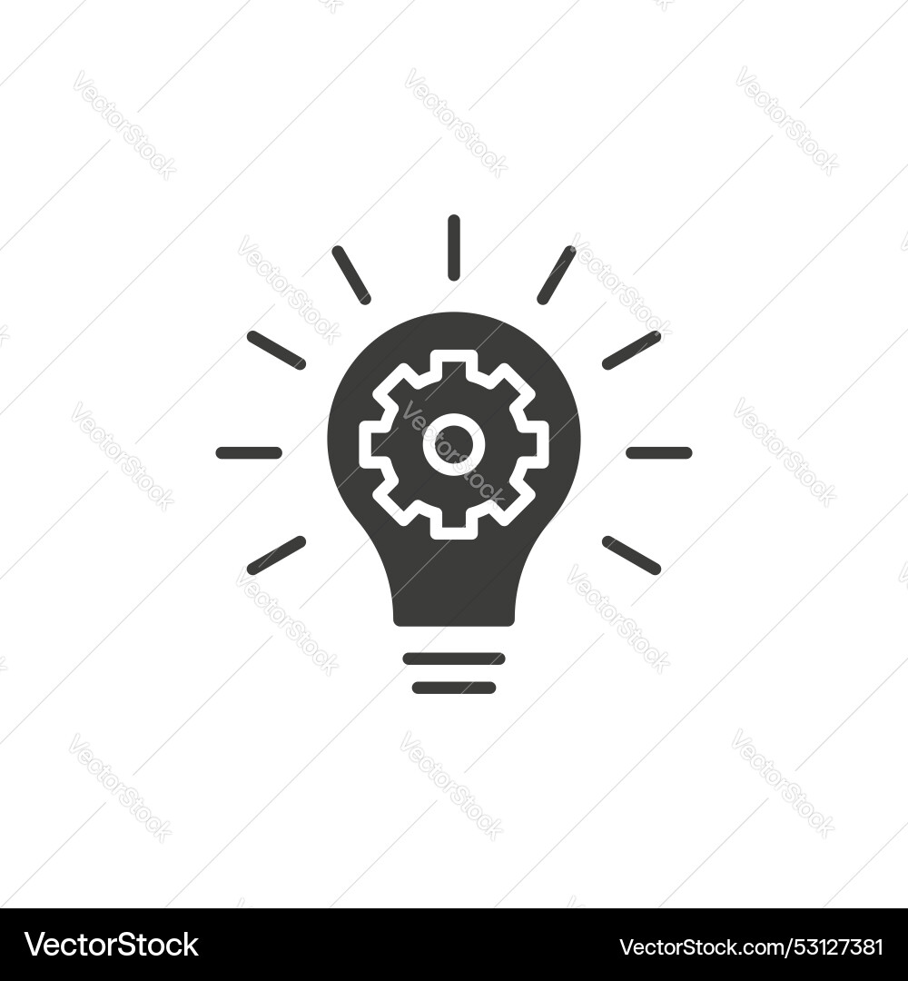 Implementation line icon isolated on white Vector Image