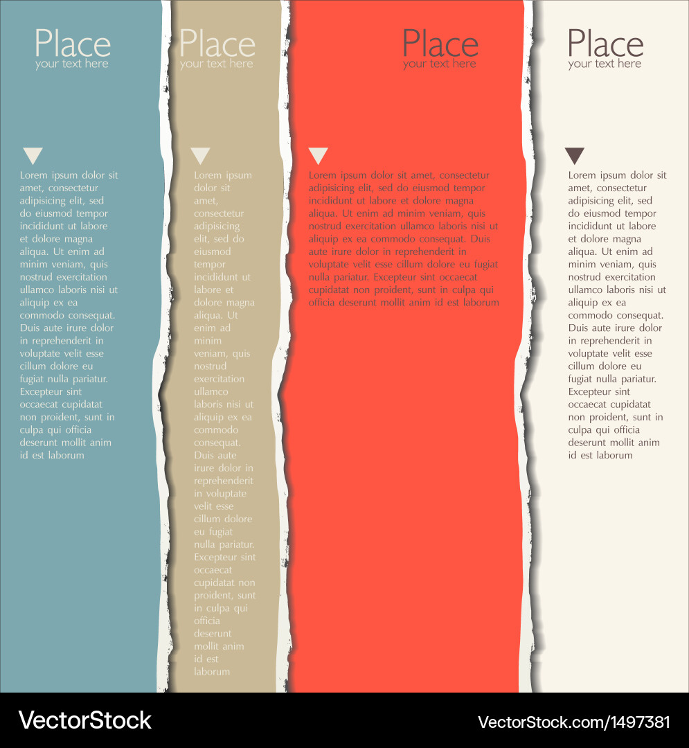 Torn Paper Background - Text Overlay Vector Image