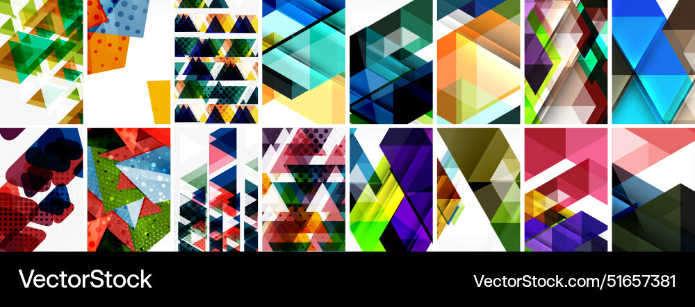 Triangles and circles abstract shapes templates Triangles and circles abstract shapes templates vector image