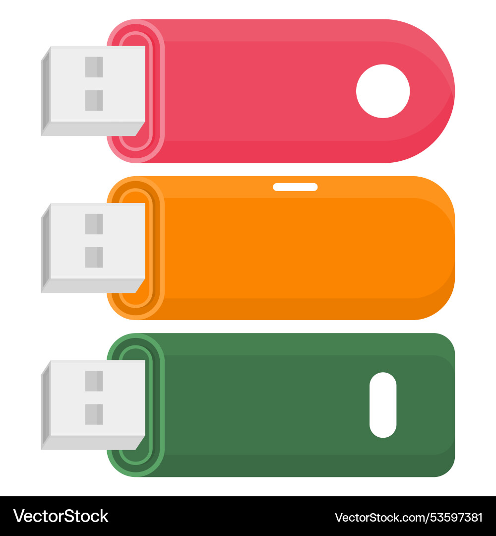 Usb flash disk data transfer Vector Image