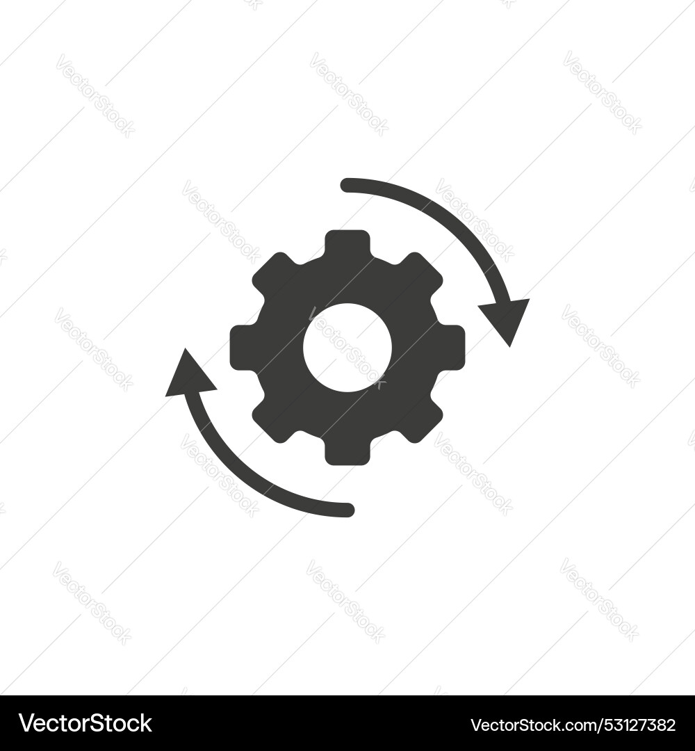 Implementation line icon isolated on white Implementation line icon isolated on white Vector Image