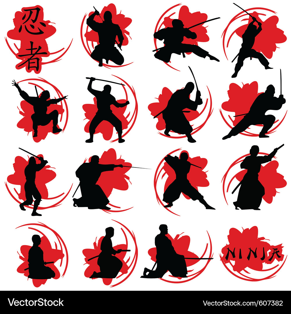 Ninja Warriors Vector Image