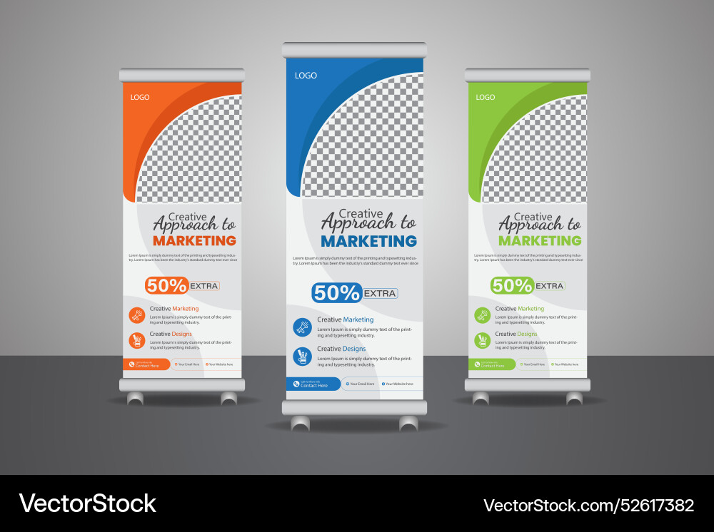 Roll up design banner inventive triangle abstract Roll up design banner inventive triangle abstract Vector Image
