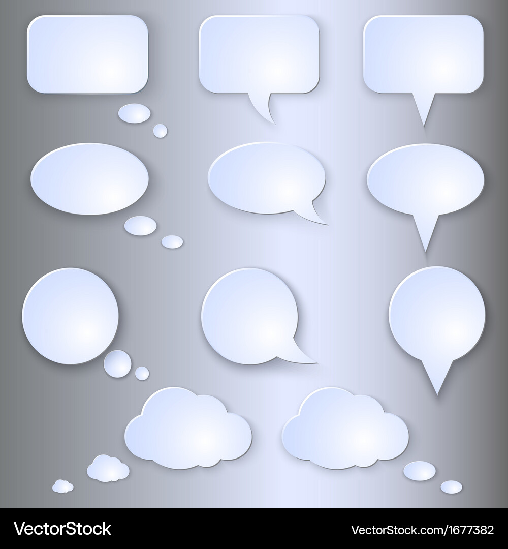 Set of empty speech bubbles Vector Image