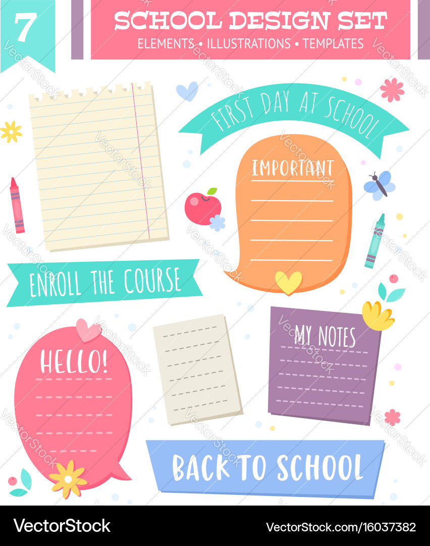 Set of empty templates and speech bubbles Vector Image