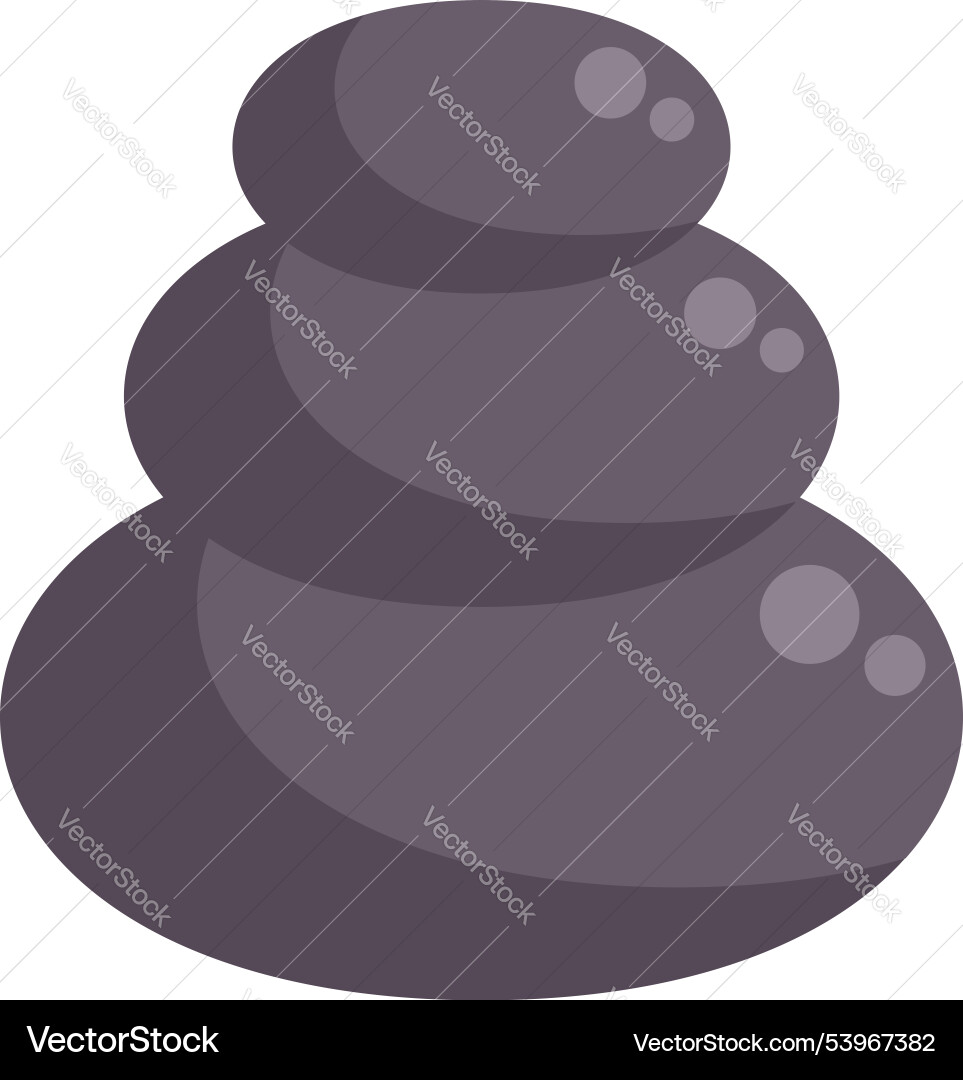Stack of smooth grey spa stones creating zen Stack of smooth grey spa stones creating zen Vector Image