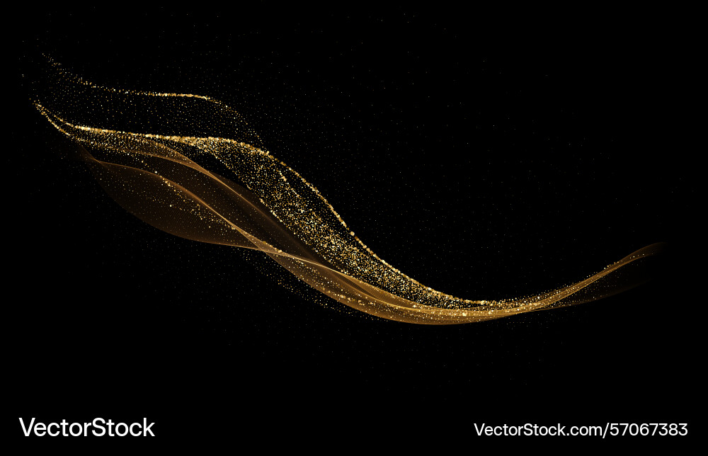 Abstract shiny color gold wave design element Abstract shiny color gold wave design element vector image