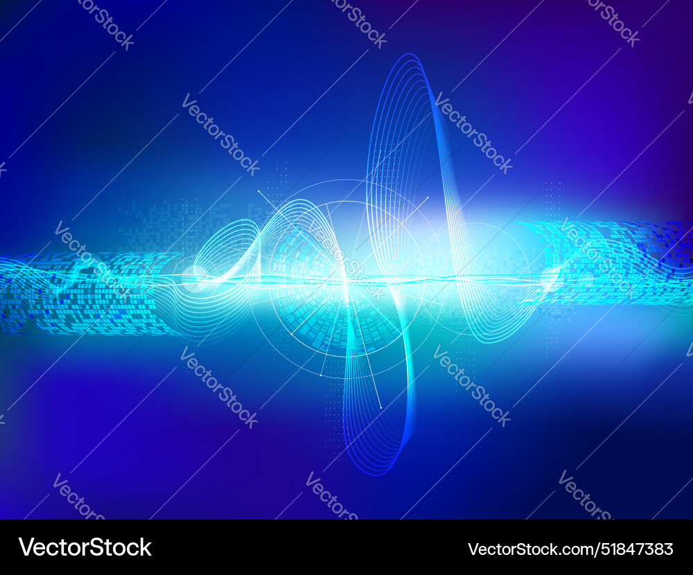 Abstract technological background with pulse Abstract technological background with pulse vector image