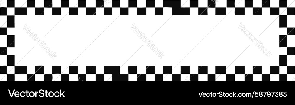 Decorative rectangular frame with double Vector Image