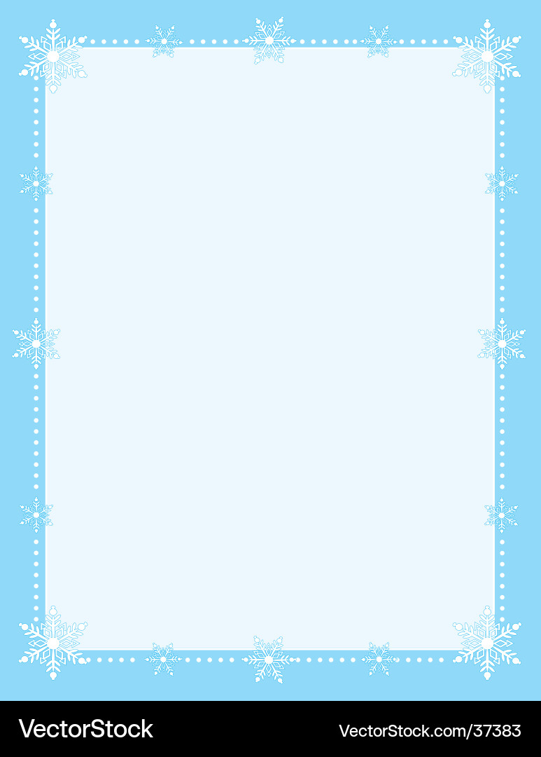 Elegant Snowflake Border vector image