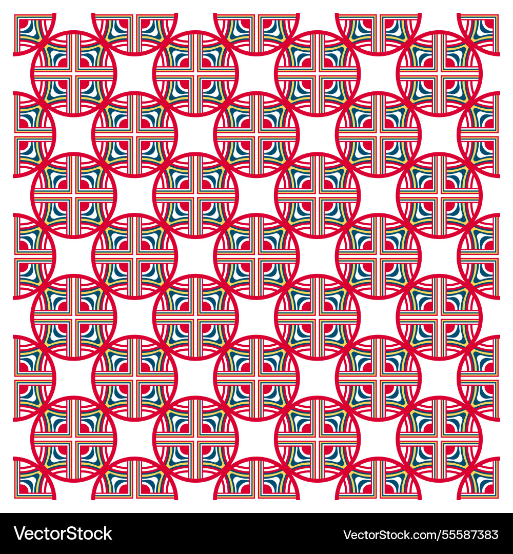 Geometric circle and square retro print design Vector Image