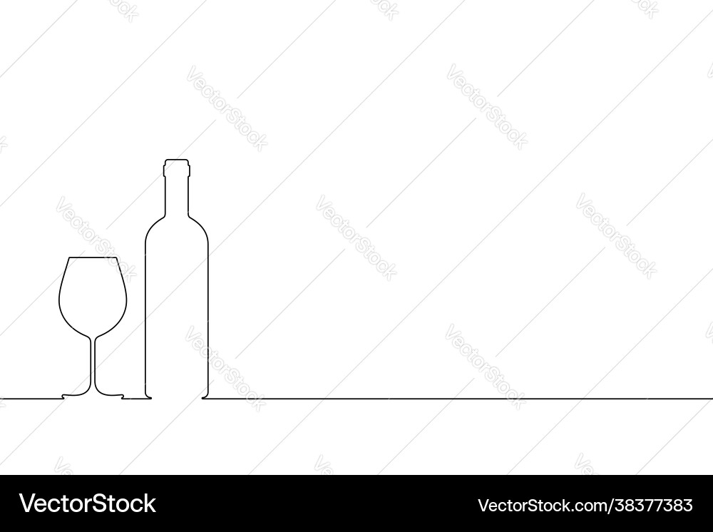 Line wine vector image