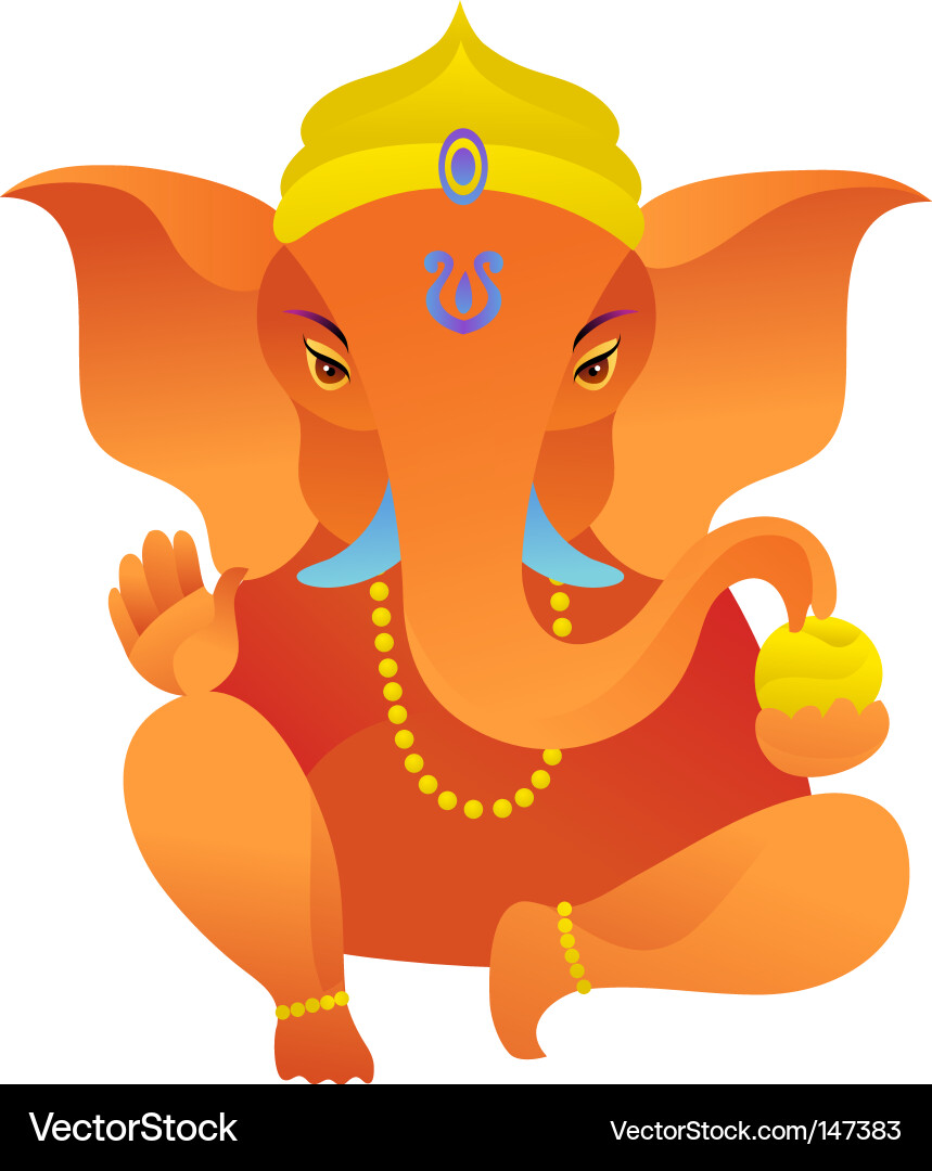Lord Ganesha Statue vector image