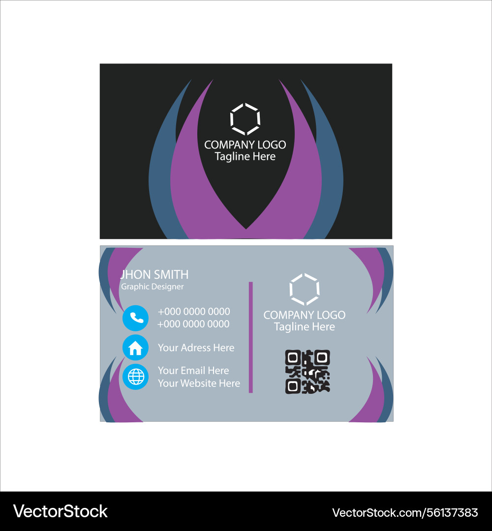 Modern amp professional business card design Modern amp professional business card design Vector Image