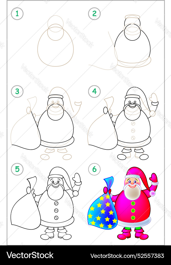 Page shows how to learn step by draw Page shows how to learn step by draw vector image