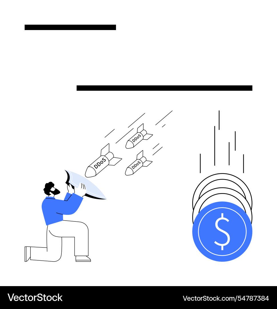 Cybersecurity expert shielding digital assets from Vector Image