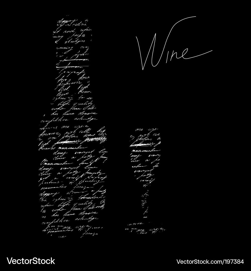 Elegant Wine Background with Script Vector Image