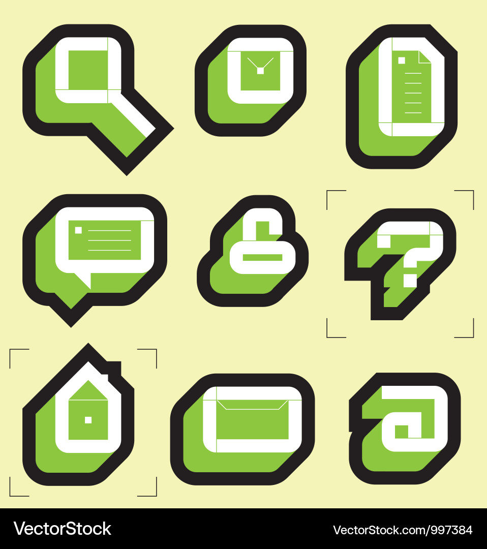 Grid icons for web Vector Image