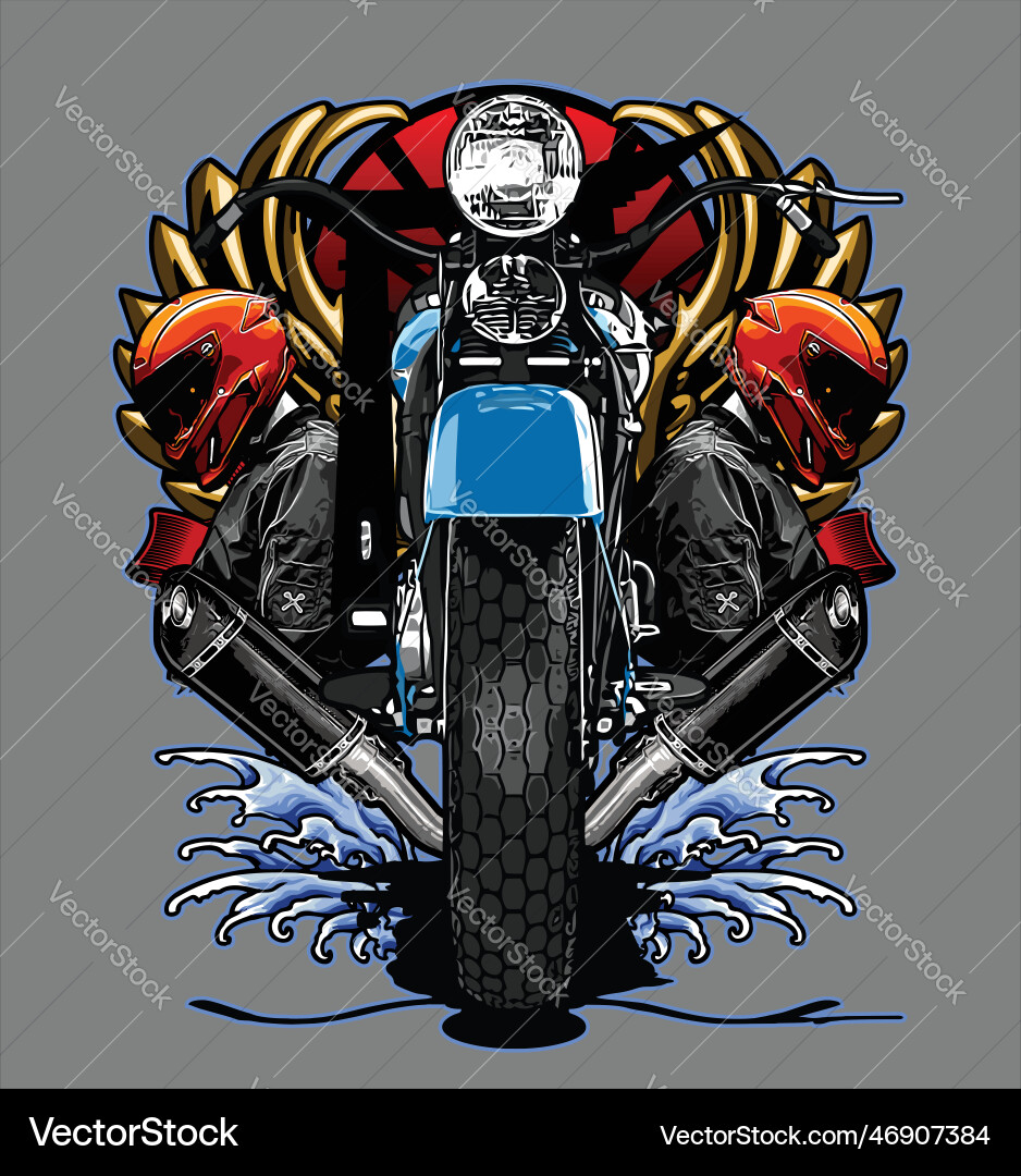 Motorcycle template for graphic design needs Motorcycle template for graphic design needs vector image