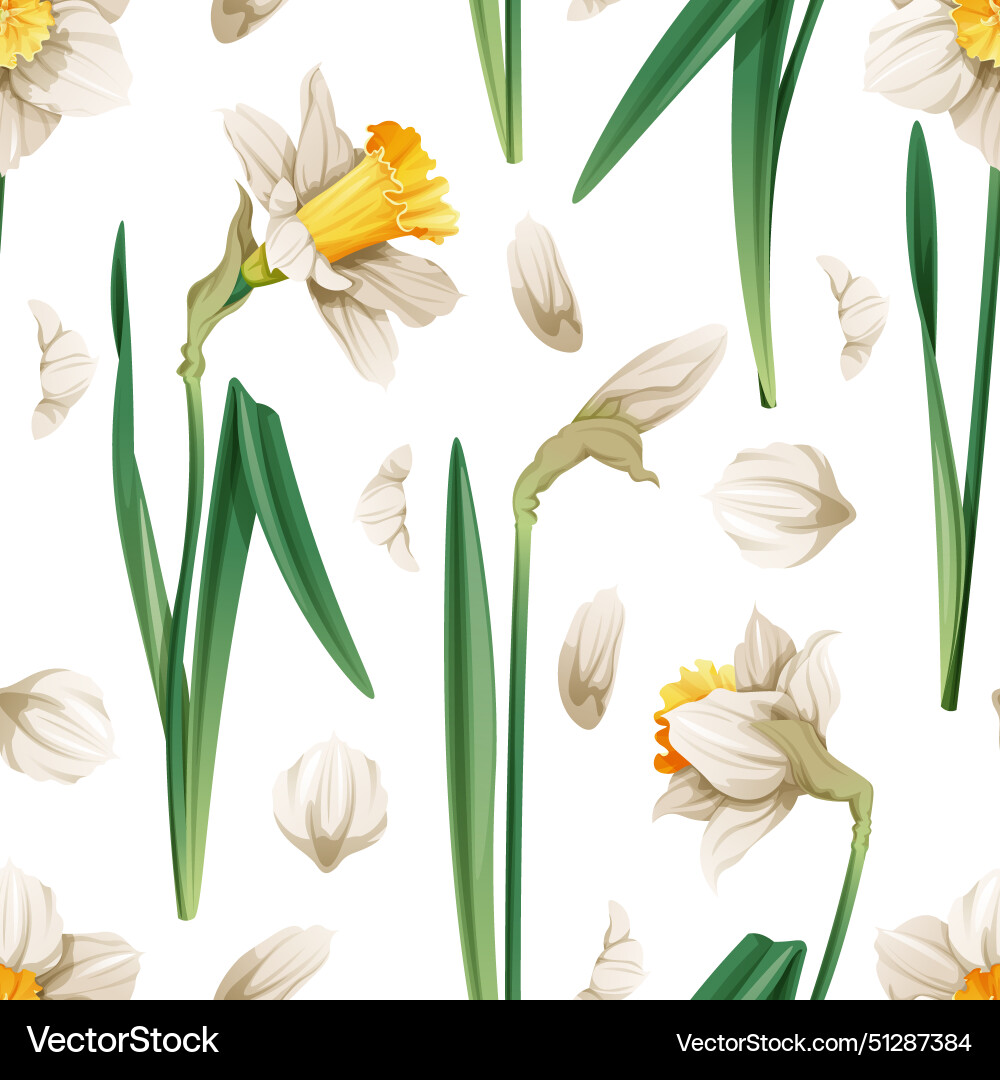 Seamless pattern with spring flowers texture Seamless pattern with spring flowers texture Vector Image