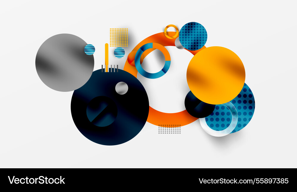 Abstract geometric background with overlapping Vector Image