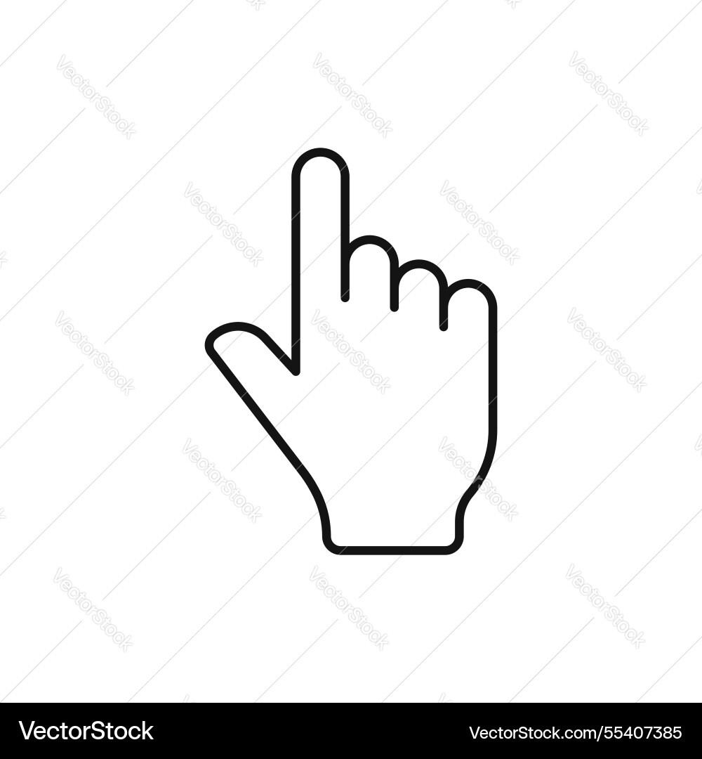 Cursor icon simple thin line vector image