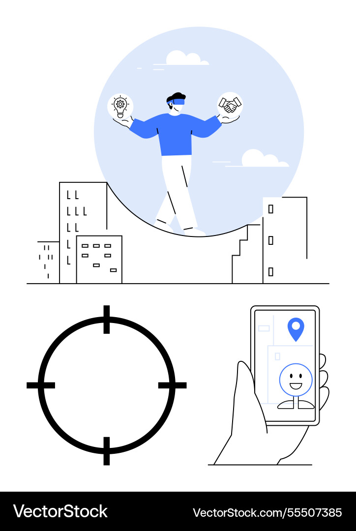 Digital navigation and communication through Digital navigation and communication through vector image