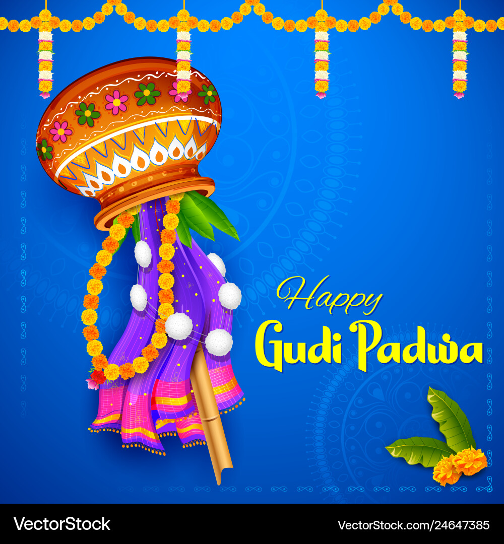 Gudi Padwa Celebration vector image