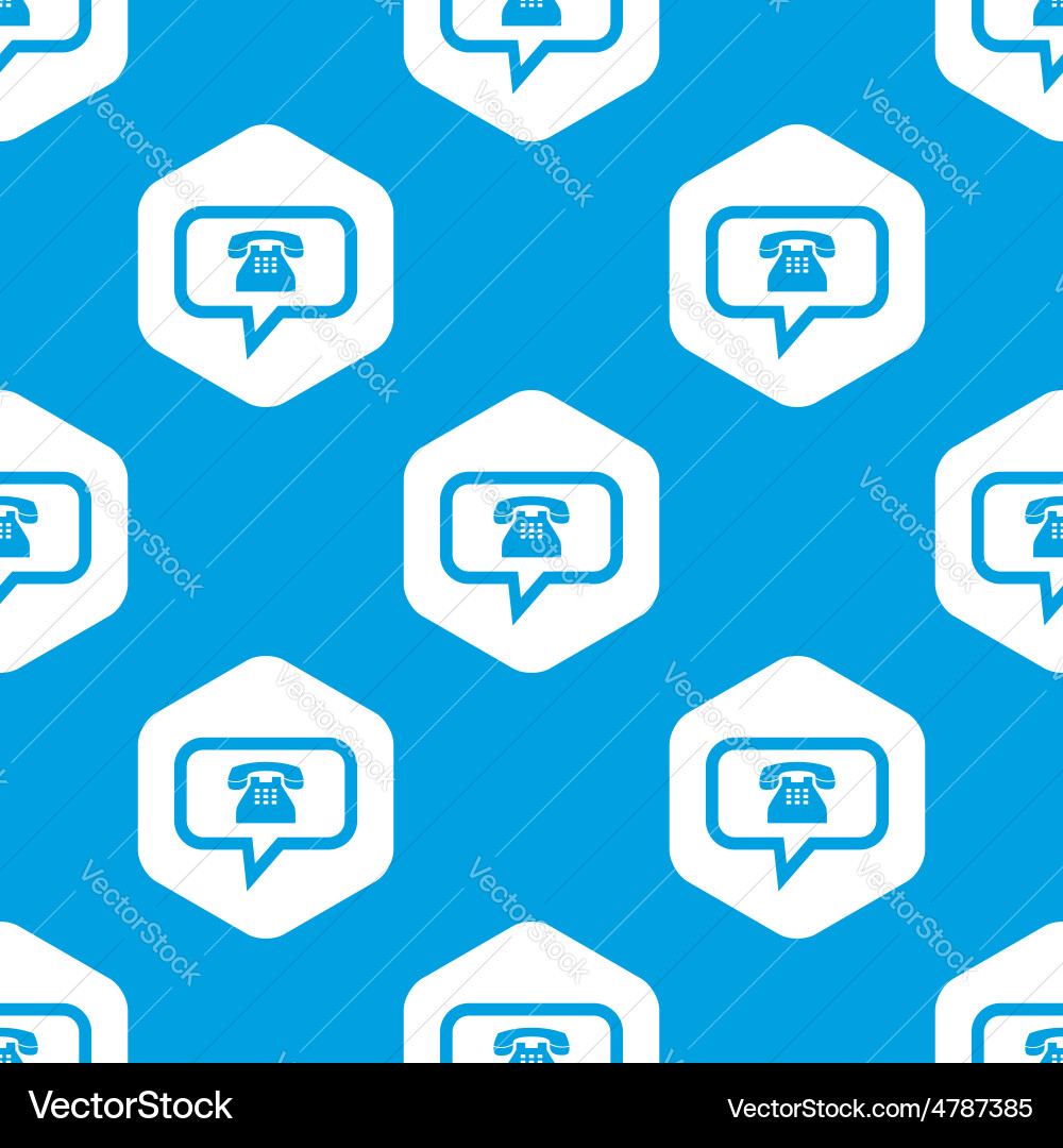 Phone message hexagon pattern Vector Image