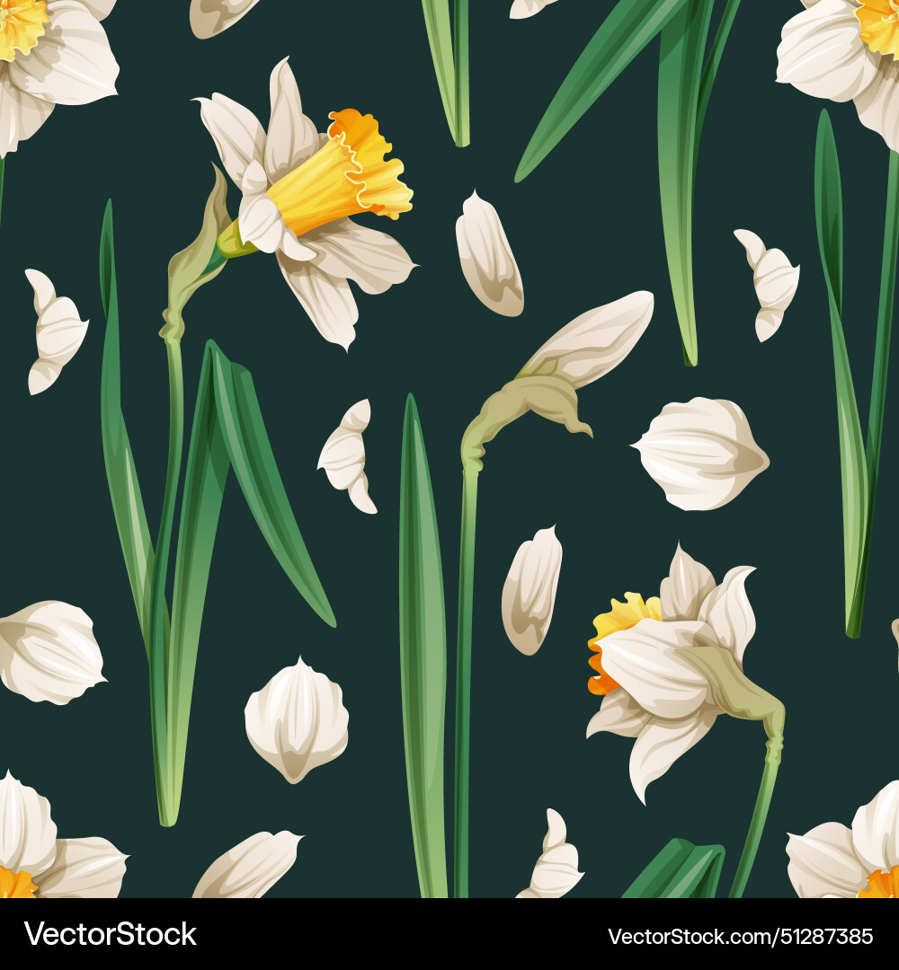 Seamless pattern with spring flowers texture Seamless pattern with spring flowers texture vector image