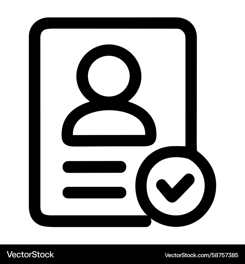 User Profile with Checkmark Vector Image