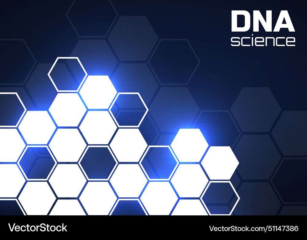 Abstract background of hexagonal cells molecular vector image
